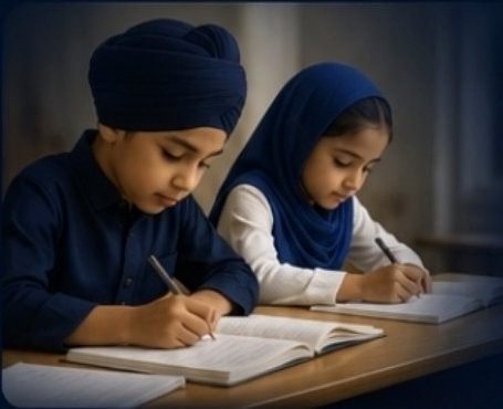 Students studying