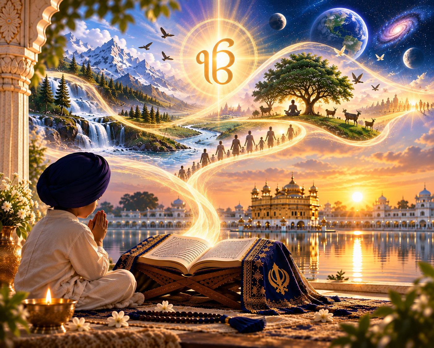 Gurdwara Sahib in warm golden light